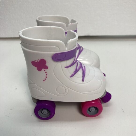 18 Inch Doll Boots Skates and Ice Skates Lot of 4 White Purple Red Fashion - Picture 9 of 10